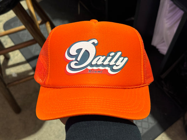 NEW DAILY Fins Up Trucker - Orange