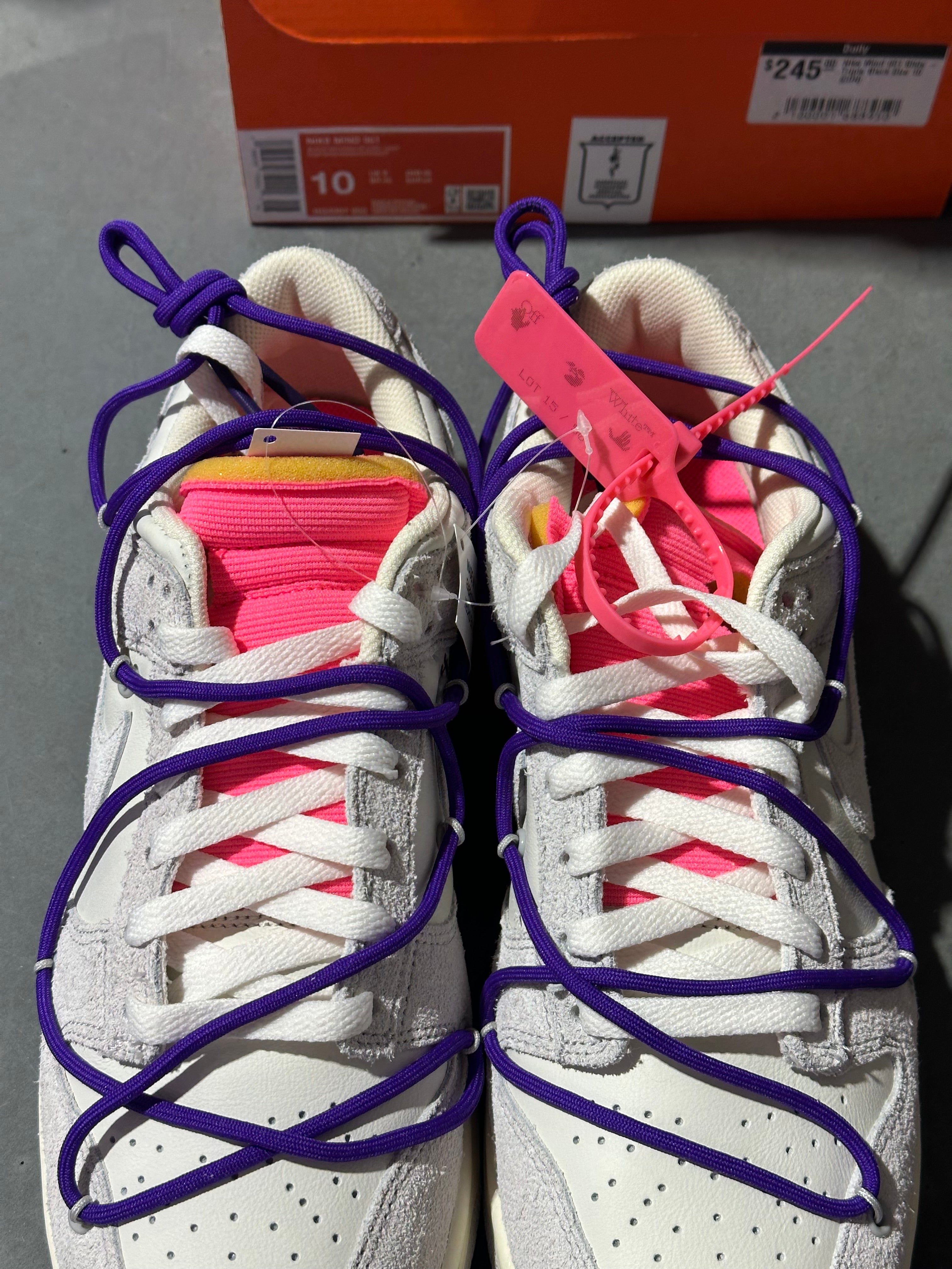 Nike Dunk Low Off White - Lot 15 Size 9.5