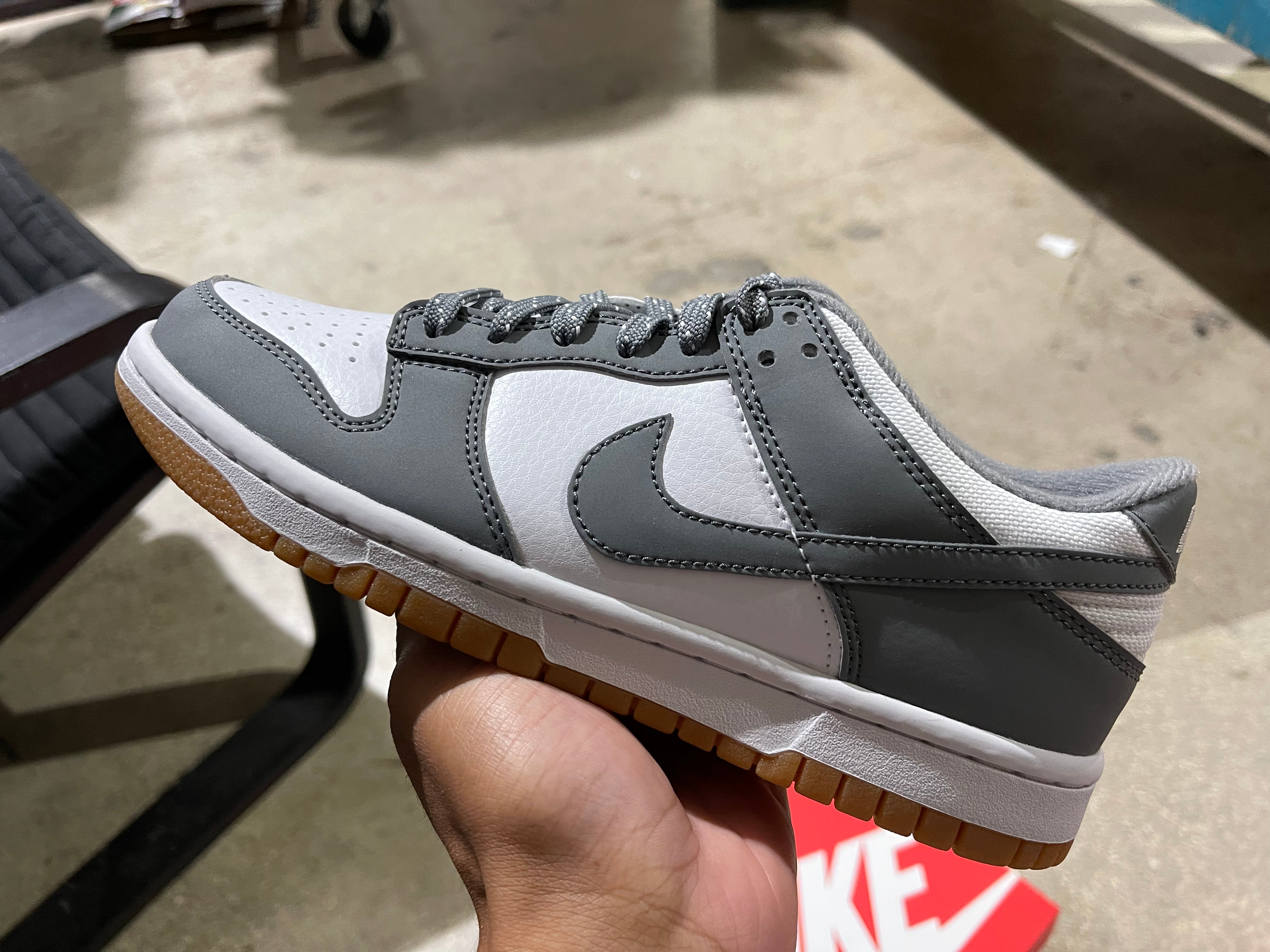 Nike Dunk Low (GS) - Smoke Grey Gum 3M Swoosh