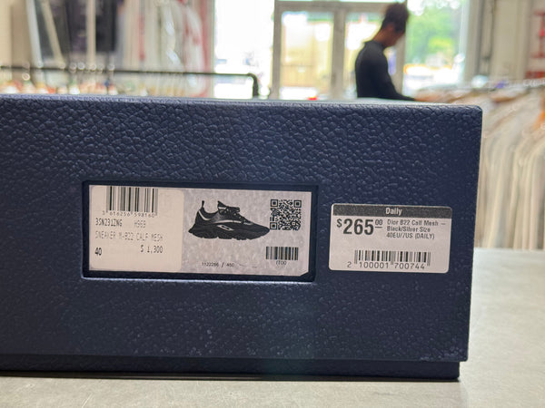 Dior B22 Calf Mesh - Black/Silver Size 40EU/7US