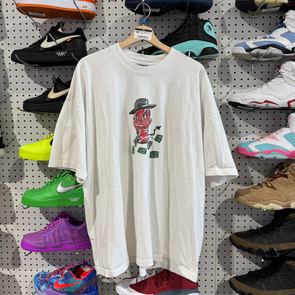 USED Andrew Devil Cash Tee - White Size XXL