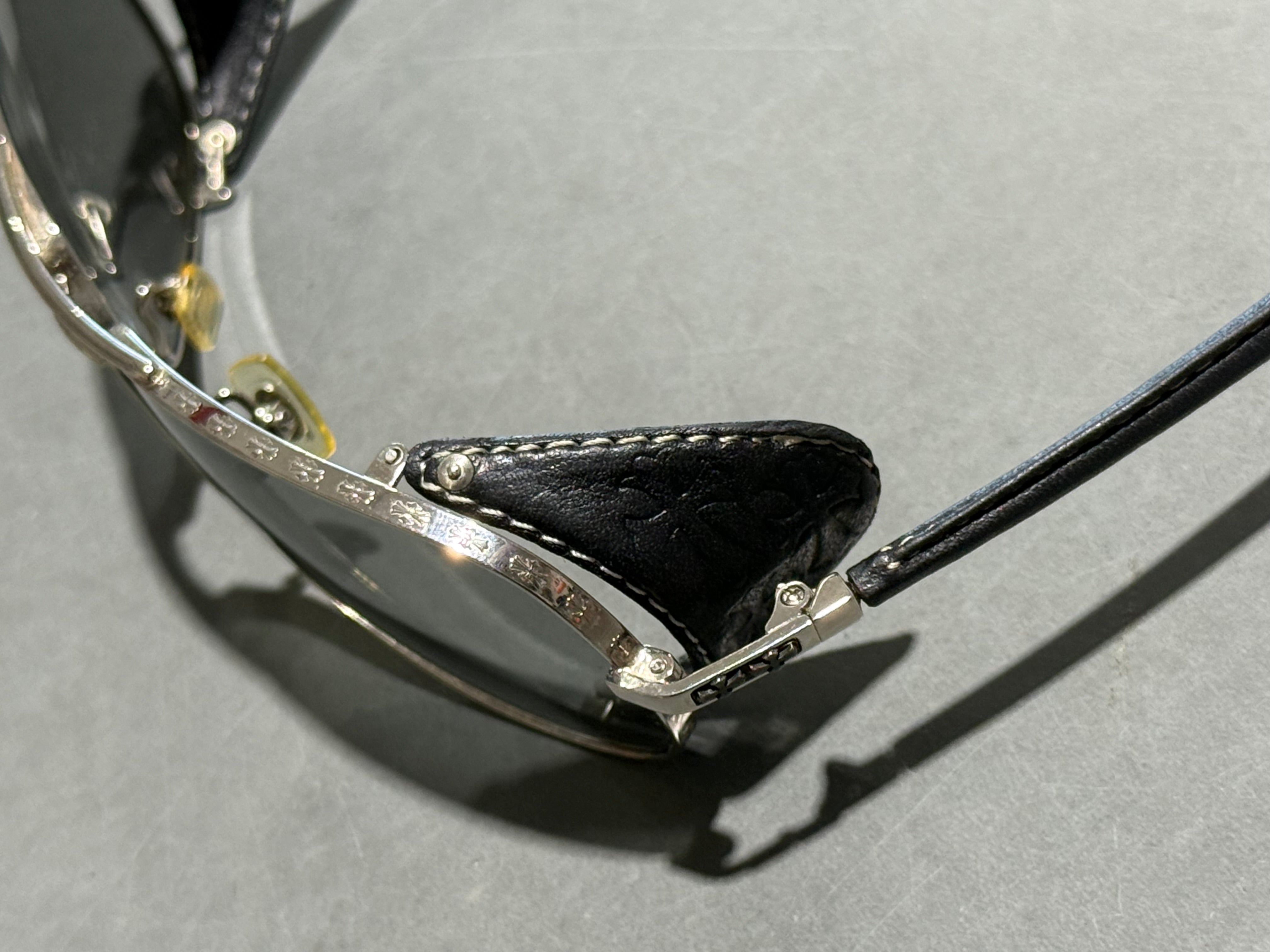 USED Chrome Hearts CHUTE Aviator Sunglasses
