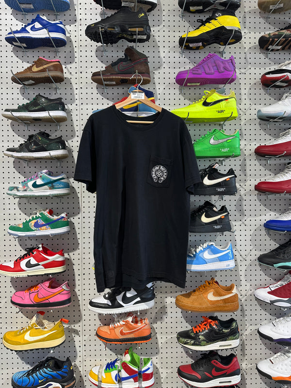 USED Chrome Hearts Horse Shoe Miami Pocket Tee - Black Size XL