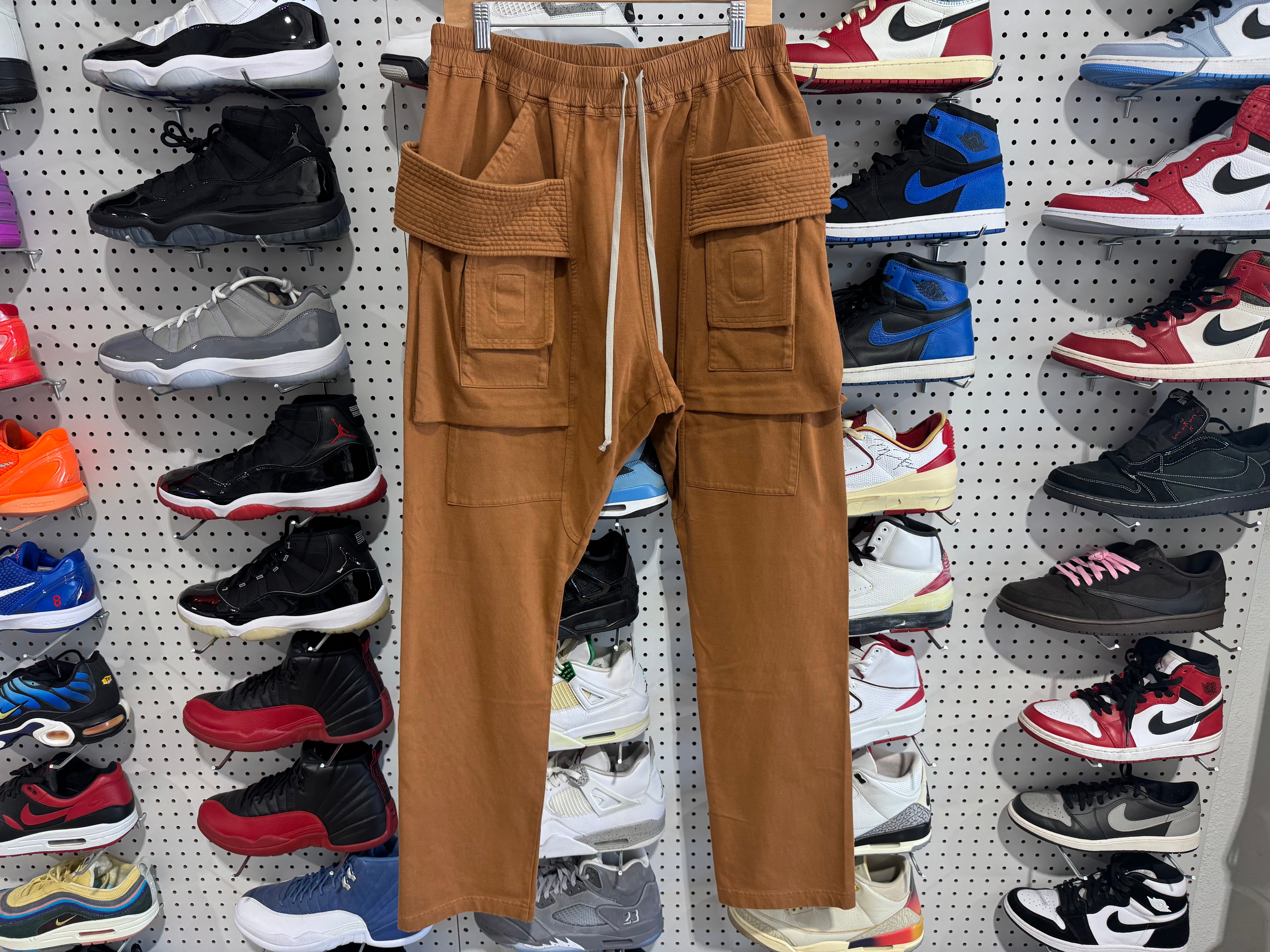 NEW Rick Owens DRKSHDW Creatch Cargo Pants - Orange Size XL