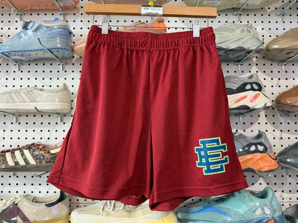 NEW Eric Emanuel Mesh Shorts - Maroon Size Medium