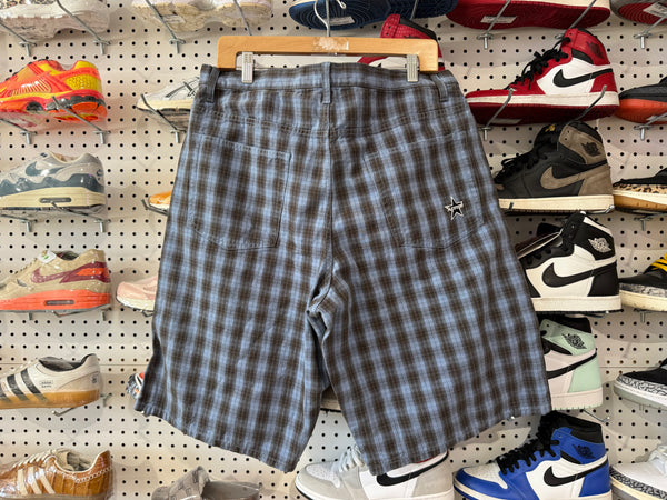 NEW Supreme Plaid Shorts - Blue Size 34