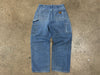 USED Distressed Paint Splatter Carhartt Denim - Blue Size 32x30