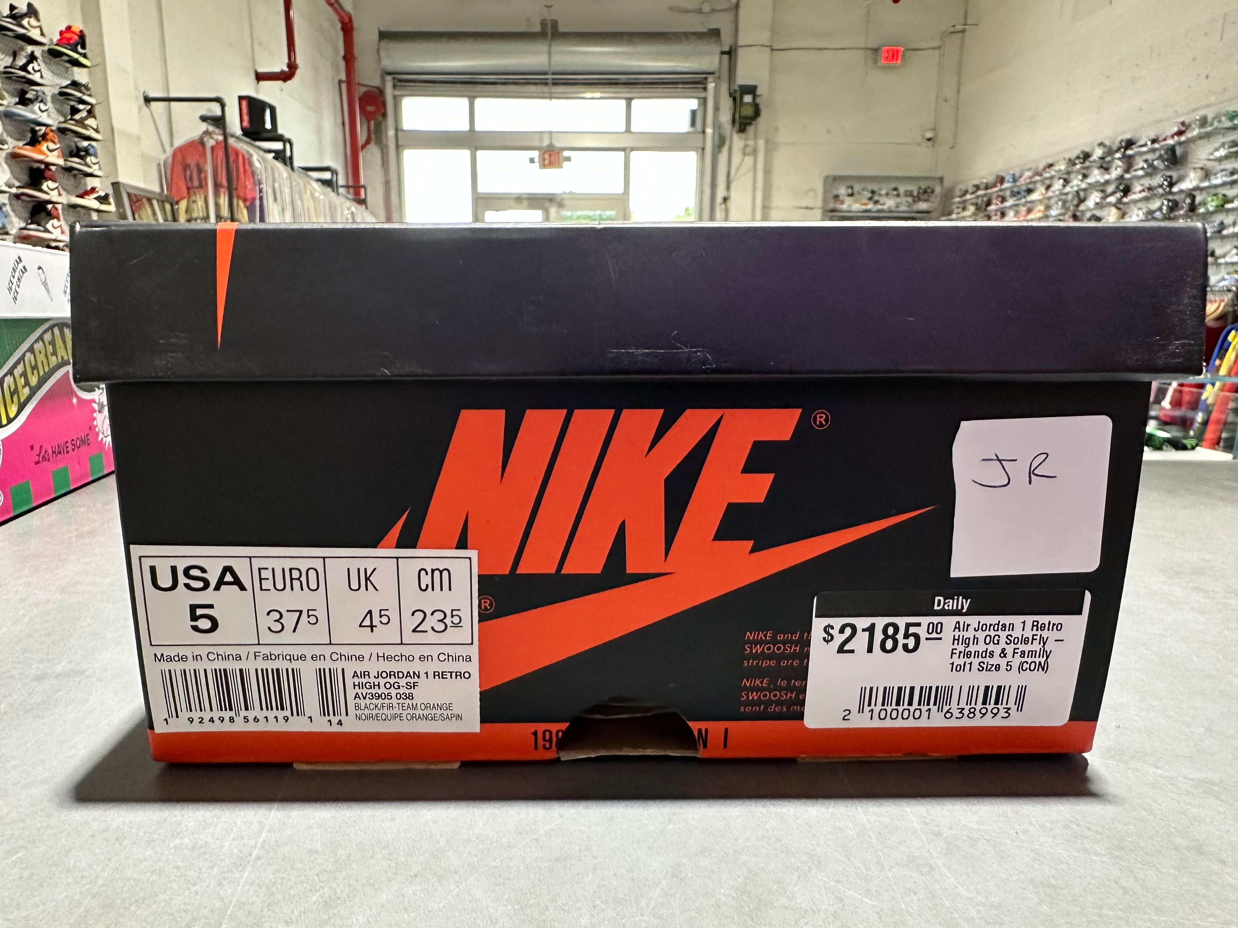 Air Jordan 1 Retro High OG SoleFly - Friends & Family 1of1 Size 5