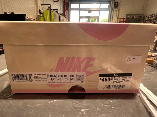 Air Jordan 1 Retro Low OG SP - Travis Scott/Tropical Pink Size 8.5