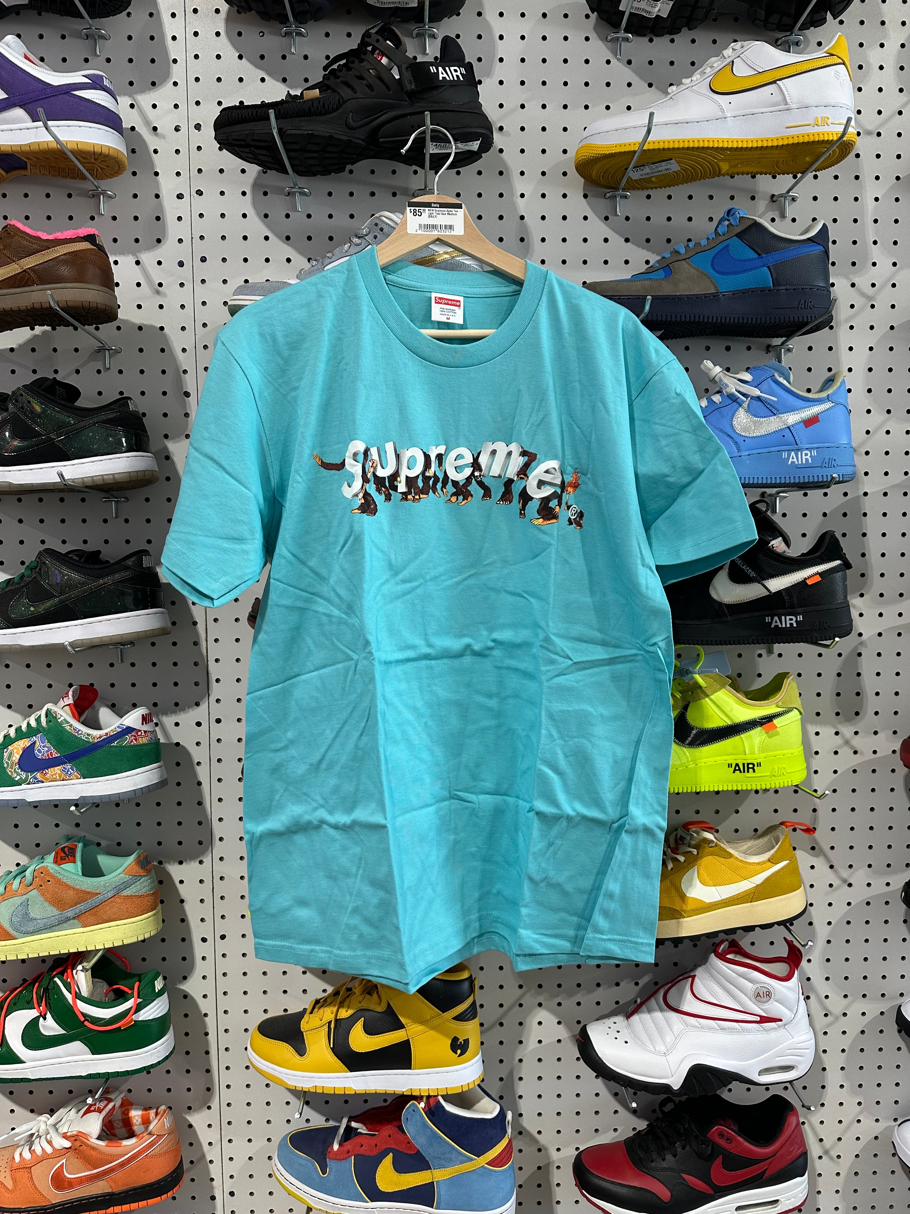 NEW Supreme Apes Tee - Light Teal Size Medium
