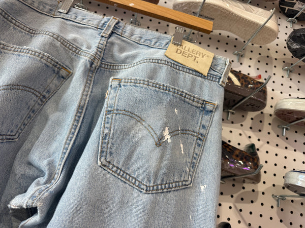 NEW Gallery Department Distressed Flared Denim - Blue Size 34