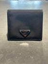 NEW Prada Nylon and Saffiano Bifold Wallet - Black