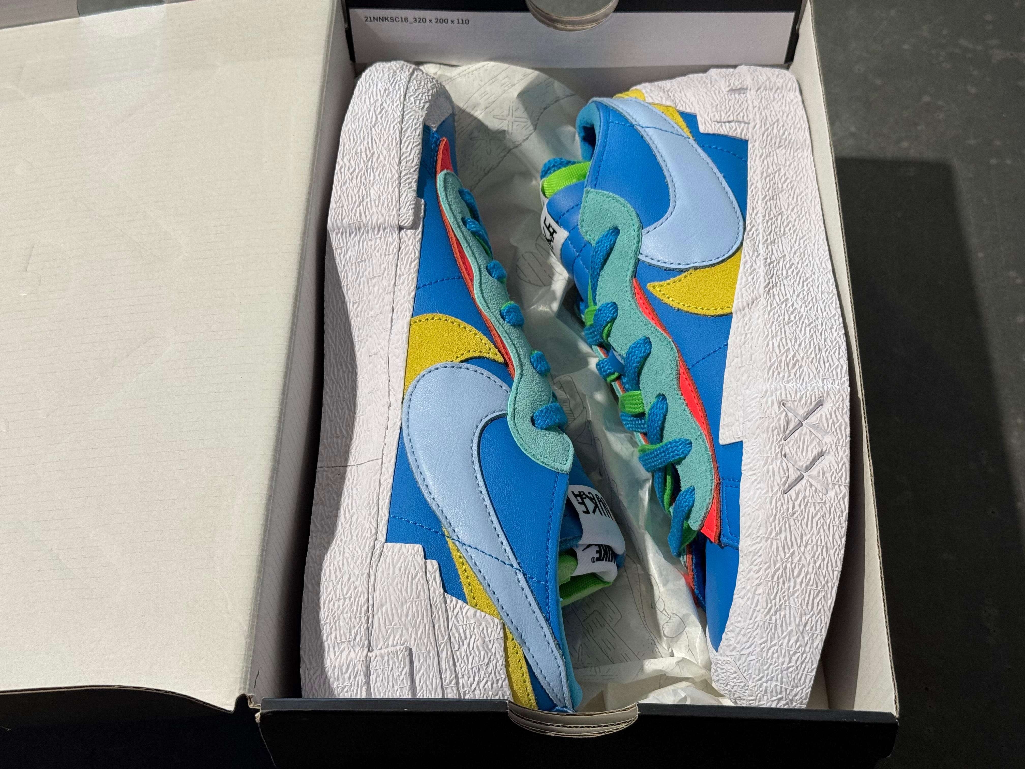Nike Blazer Low x Sacai x KAWS - Neptune Blue Size 11