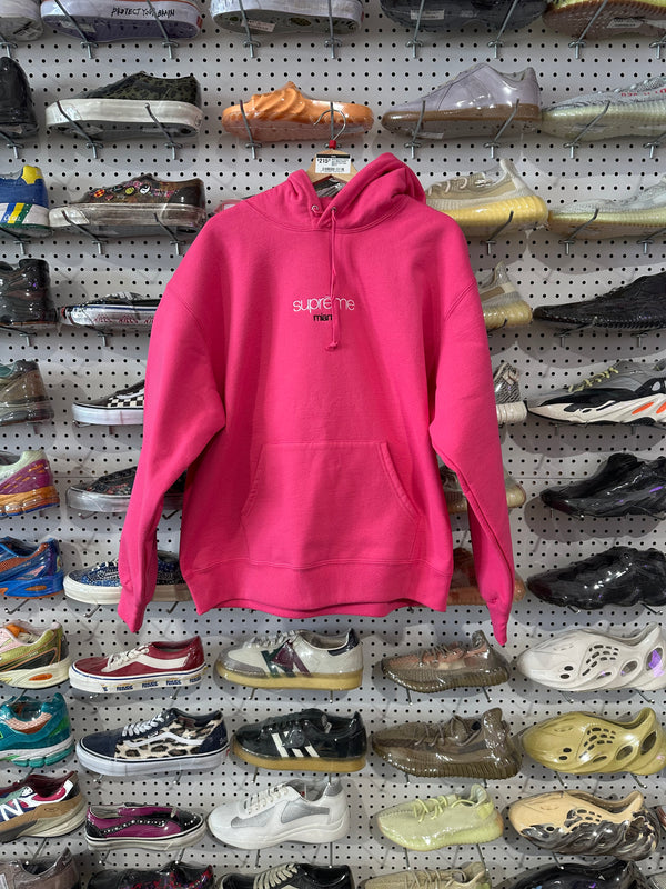 NEW Supreme Classic Logo Miami Hoodie - Magenta Size Large