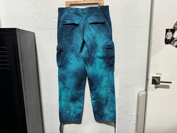 USED Off White 2022 Tie Dye Cargo Pants Size XL