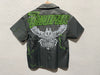 NEW Triple Seven Nylon Button Shirt - Silver Size Small