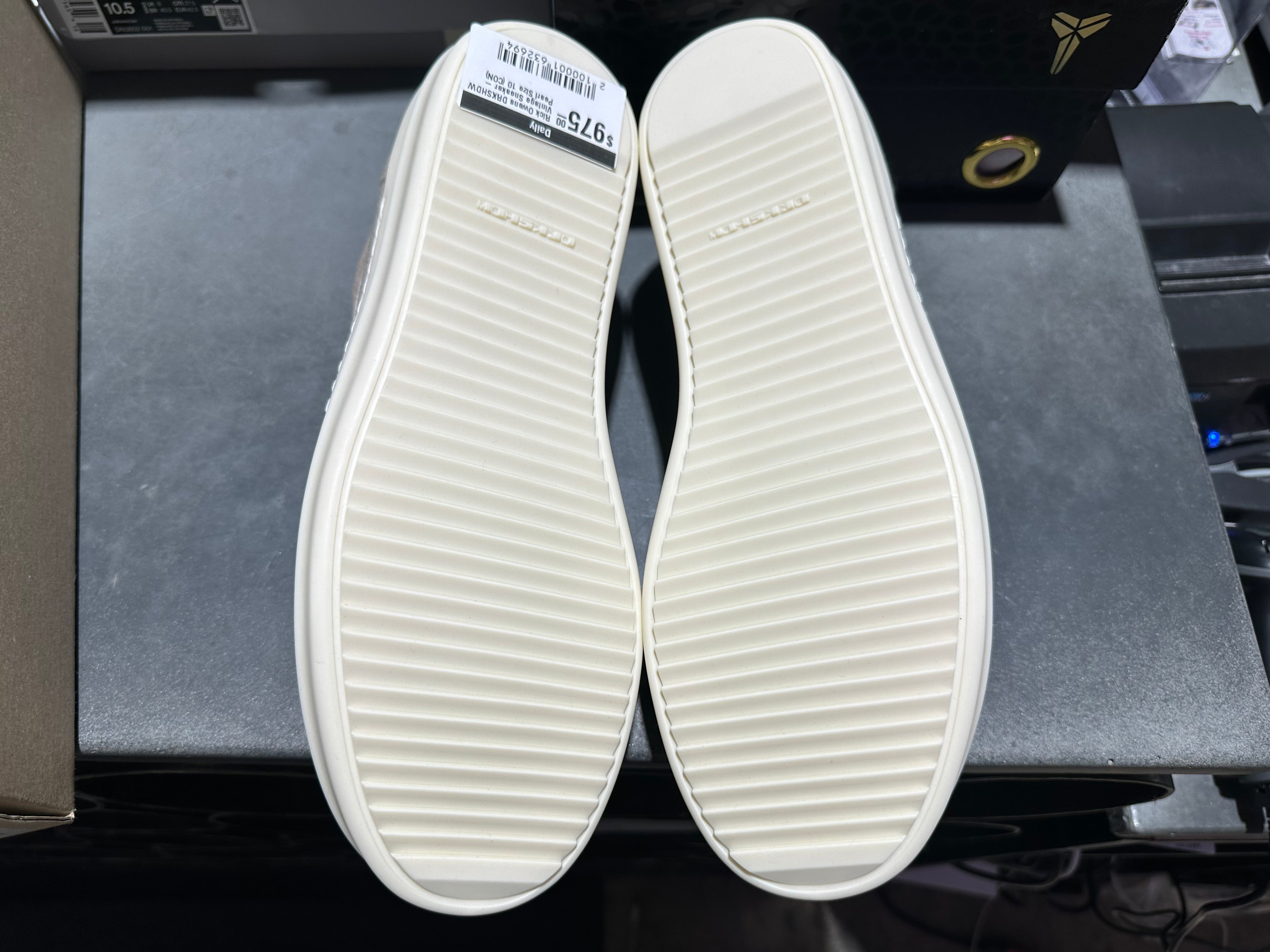 Rick Owens DRKSHDW Vintage Sneaker - Pearl Size 10