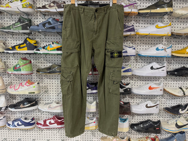 USED Stone Island Cargo Pants - Olive Size 38
