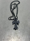 USED Chrome Hearts Silicone Cross Necklace - Black