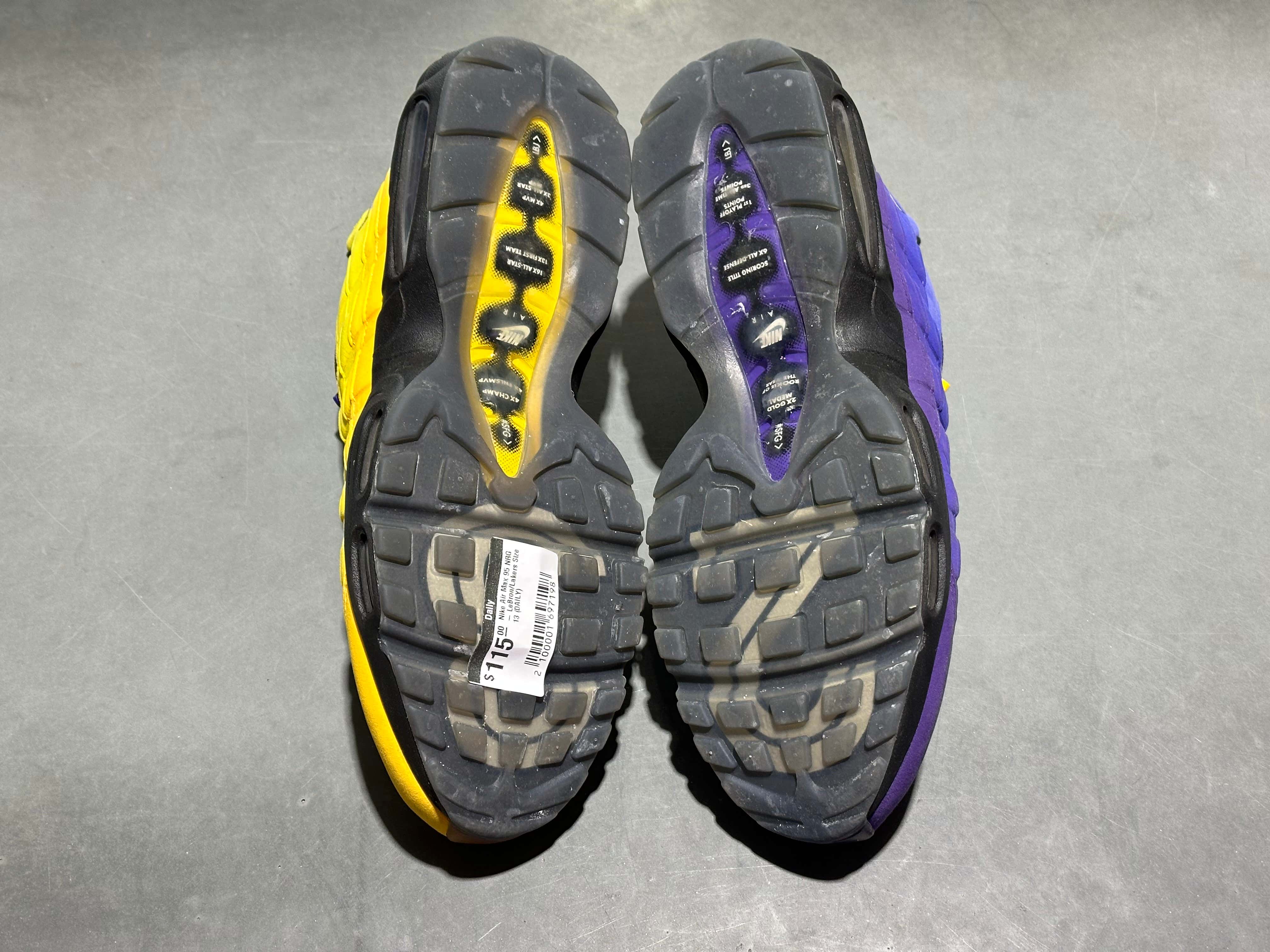 Nike Air Max 95 NRG - LeBron/Lakers Size 13