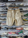 USED Distressed Carhartt Shorts - Faded Khaki Size 38