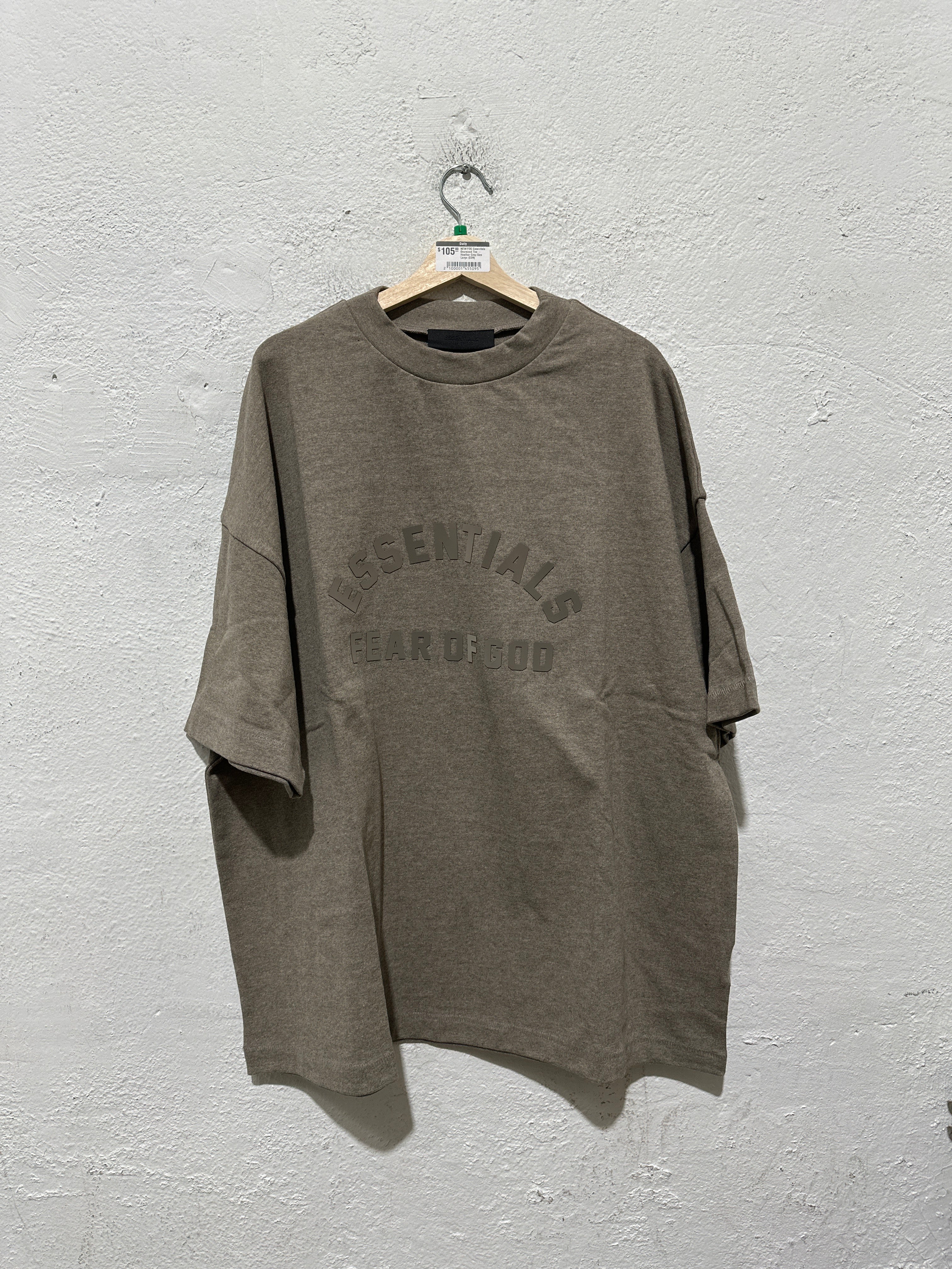 FOG Essentials Oversized Tee - Heather Grey Size Large