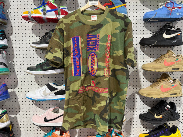 NEW Supreme Multi Logo Tee - Camo Size Medium