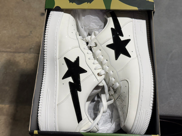 A Bathing Ape Bape Sta #2 - White Patent Size 11