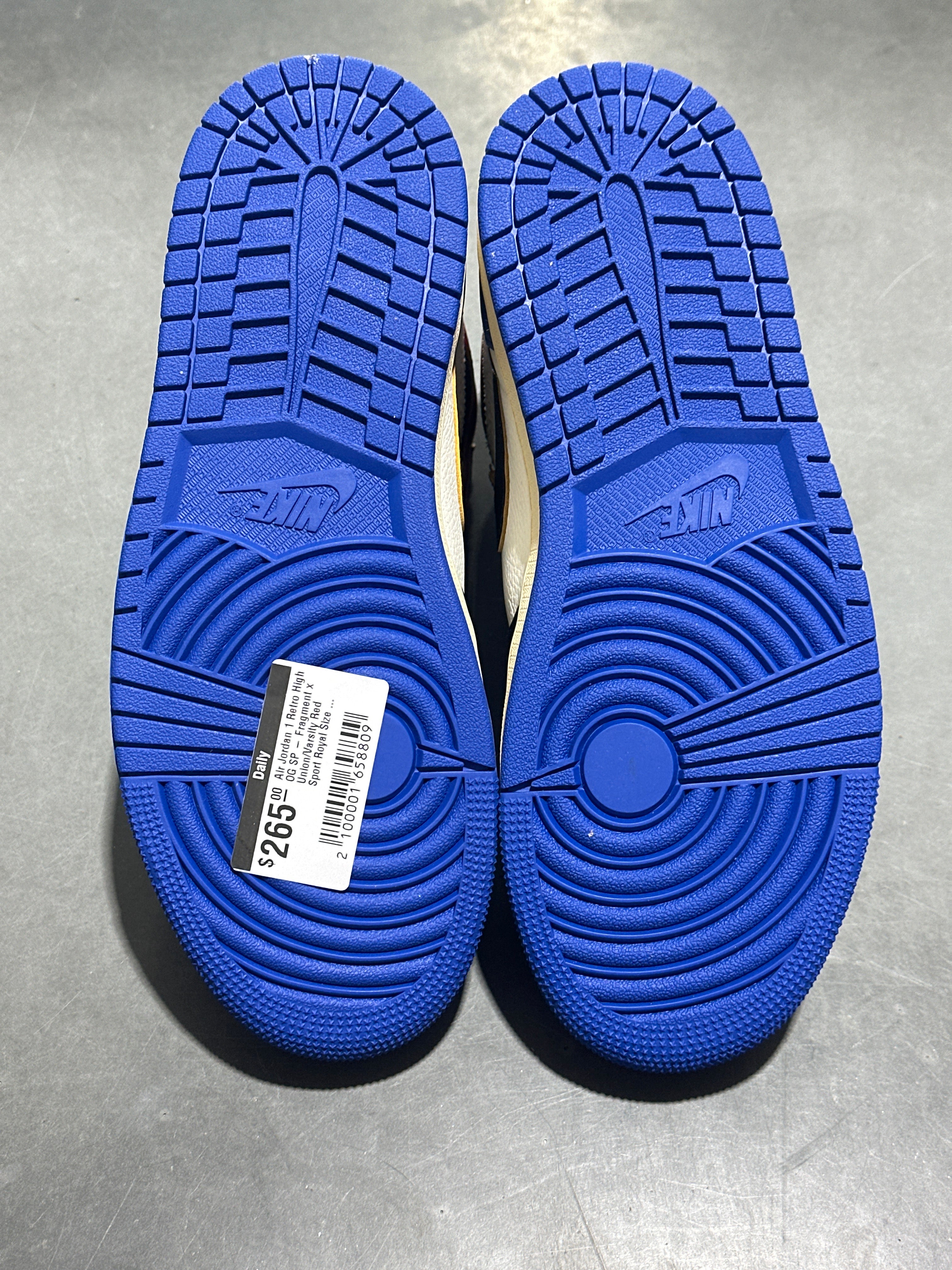 Air Jordan 1 Retro High OG SP - Fragment x Union/Varsity Red Sport Royal Size 7.5