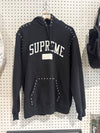 USED Supreme Studded Hooded Sweatshirt FW18 - Black Size Medium