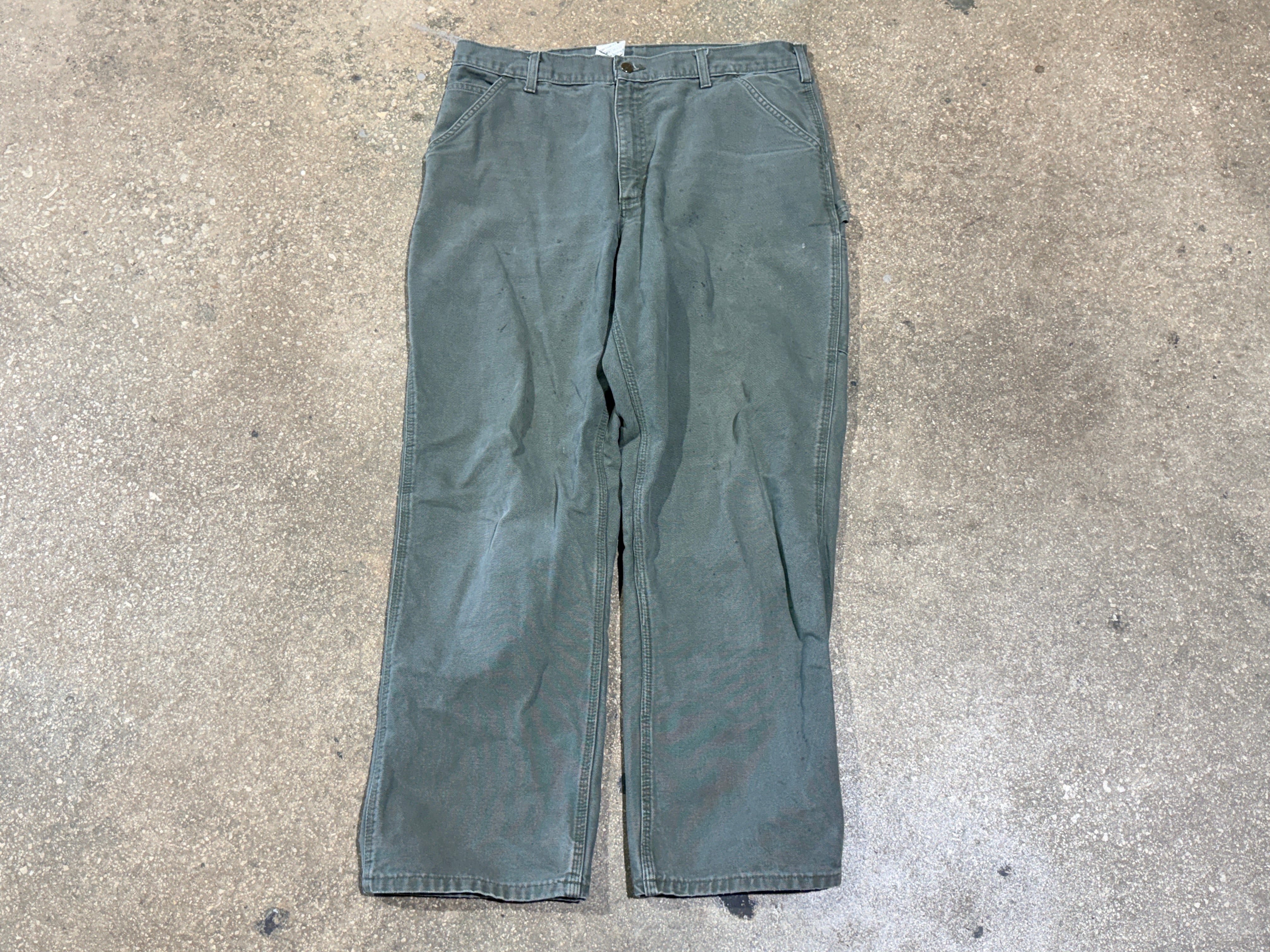 USED Carhartt Carpenter Pants - Olive  Size 36x32