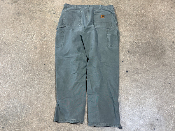 USED Carhartt Carpenter Pants - Olive  Size 36x32