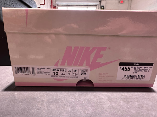 Air Jordan 1 Retro Low OG SP Travis Scott - Tropical Pink Size 10