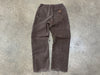 USED Distressed Carharrt Double Knee Pants - Brown Size 34x33