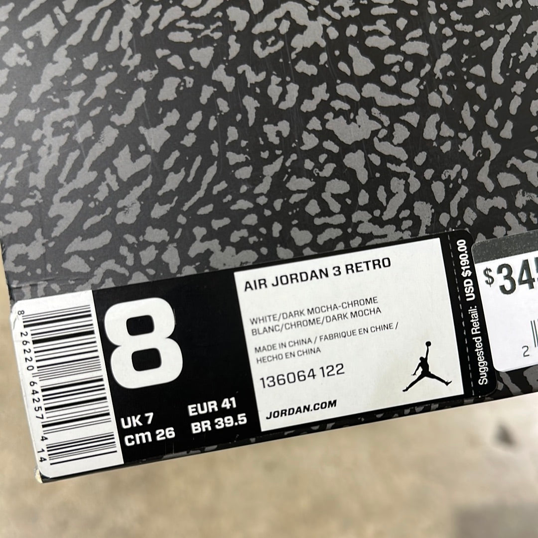 Air Jordan 3 Retro - Mocha Size 8