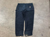 USED Distressed Carhartt Double Knee Carpenter Pants - Black Size 38x30