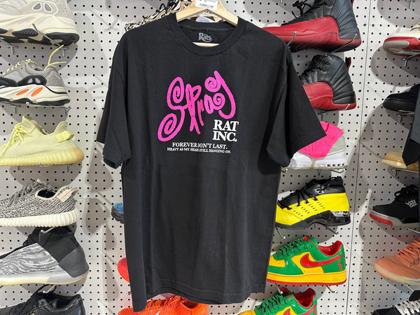 USED Stray Rats Inc Tee - Black / Pink Size Large