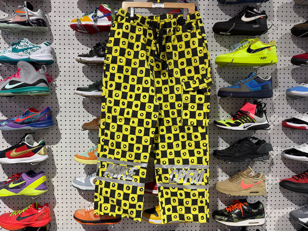 USED Nike x CPFM Waffle Pants - Black/Yellow Size Medium