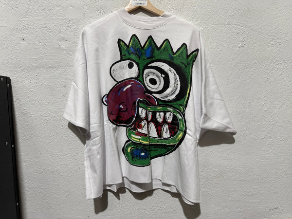 NEW Billionaire Studios Hypno Eggplant Tee - White