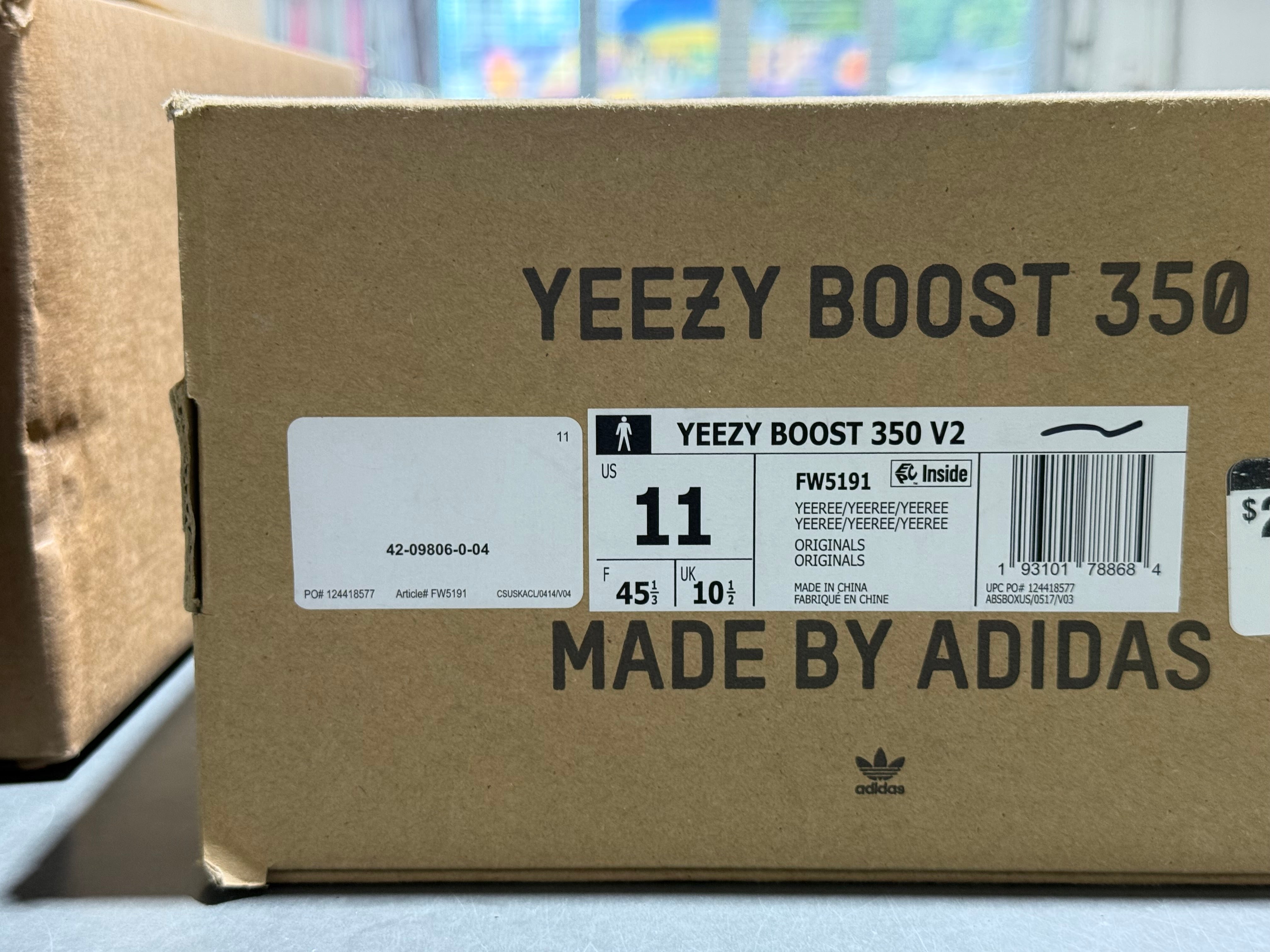 Adidas Yeezy Boost 350 V2 - Yeezreel Size 11
