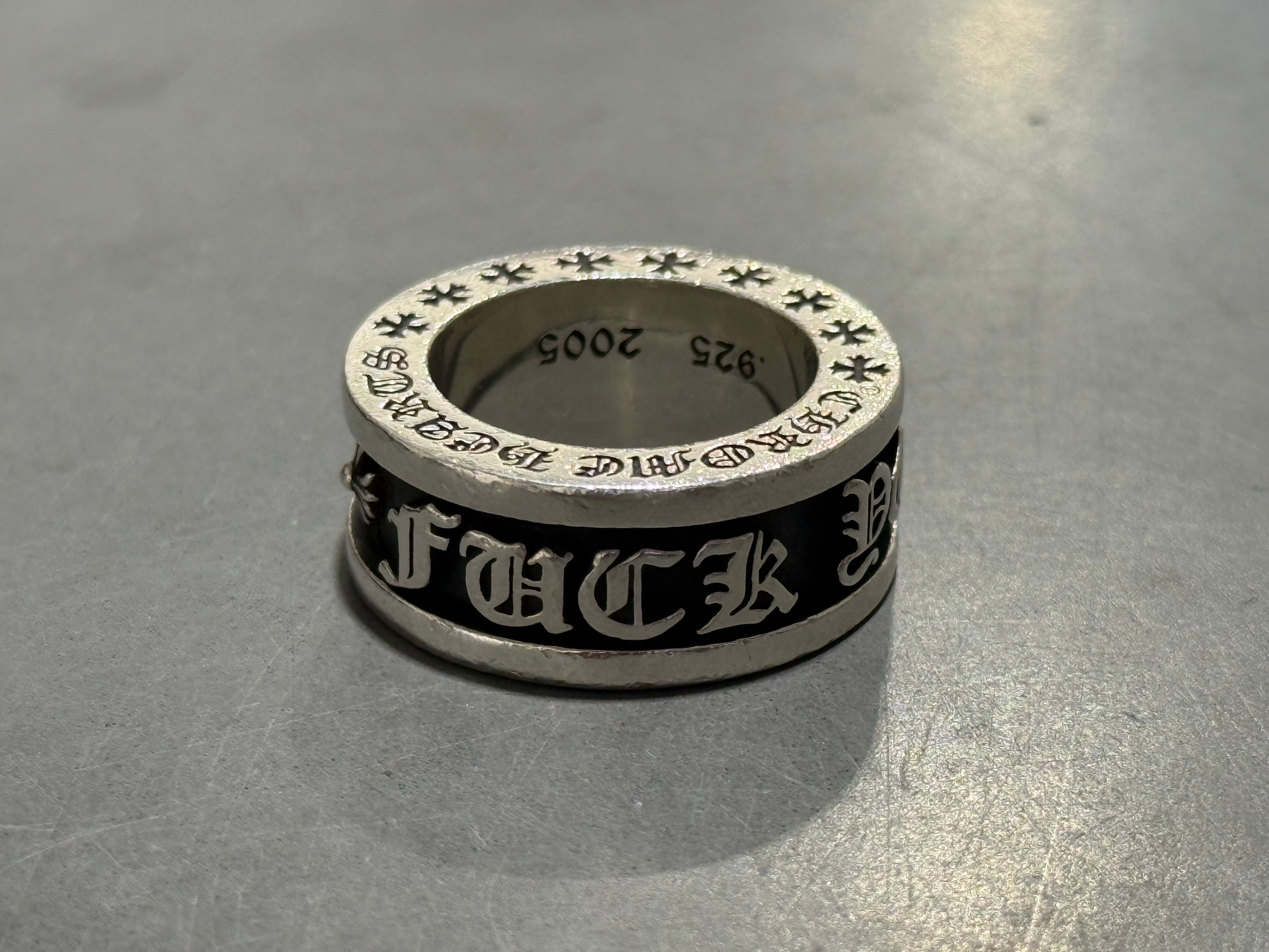 USED Chrome Hearts FUCK YOU Spinner Ring Size 10