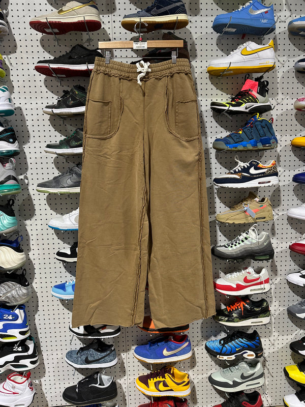 NEW HMDD Double Pocket Sweatpants - Brown Size Large