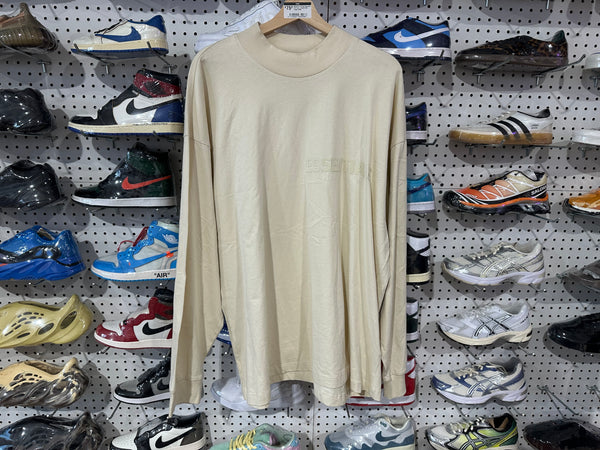 NEW Fear Of God Essential L/S Tee - Cream Size Large