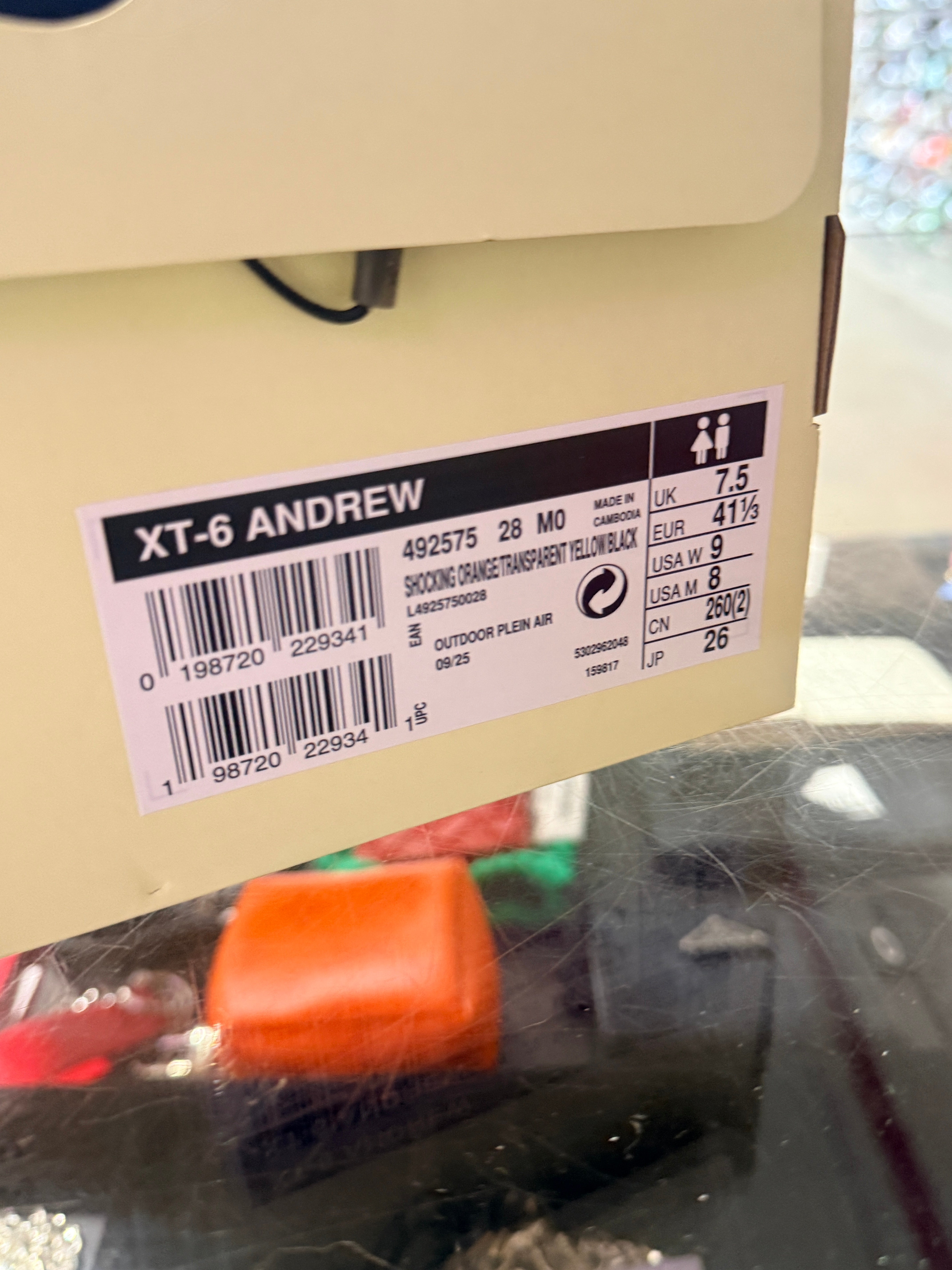 Salomon XT-6 Andrew - Snow Crab Size 8