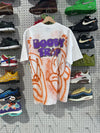 NEW Andrew x Slawn Hand Painted Tee - White/Orange Size Medium