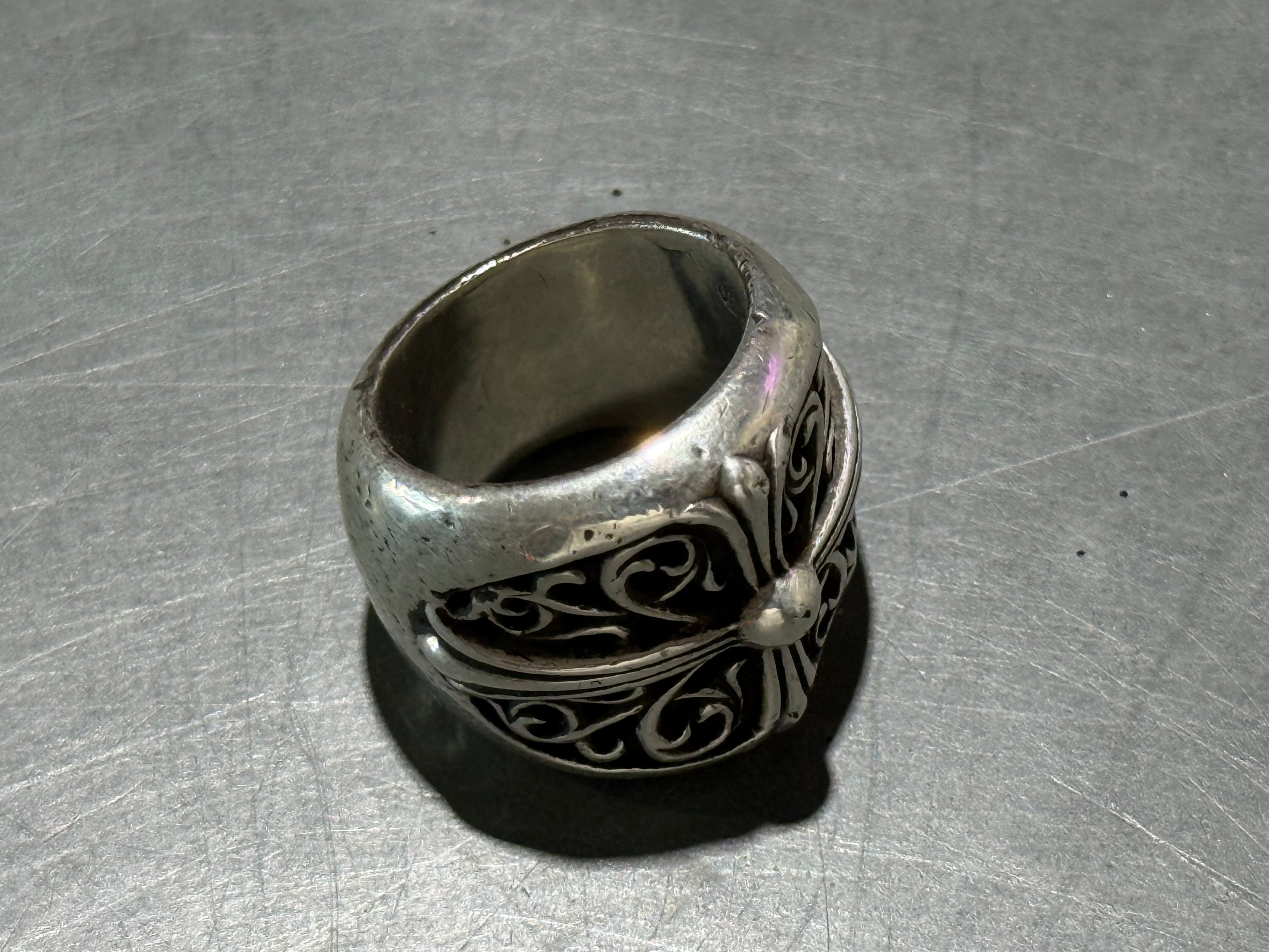 USED Chrome Hearts Classic Oval Ring Size 8.5