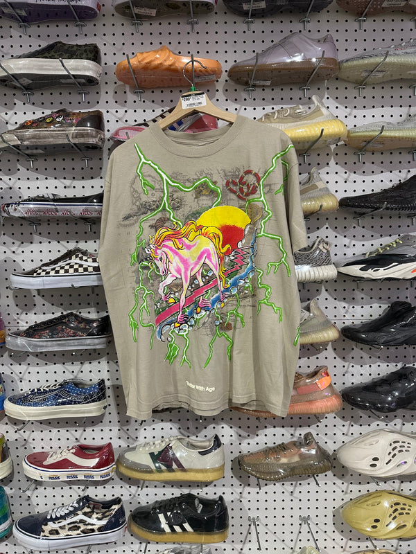 NEW Better With Age Unicorn Tee - Beige Size XL