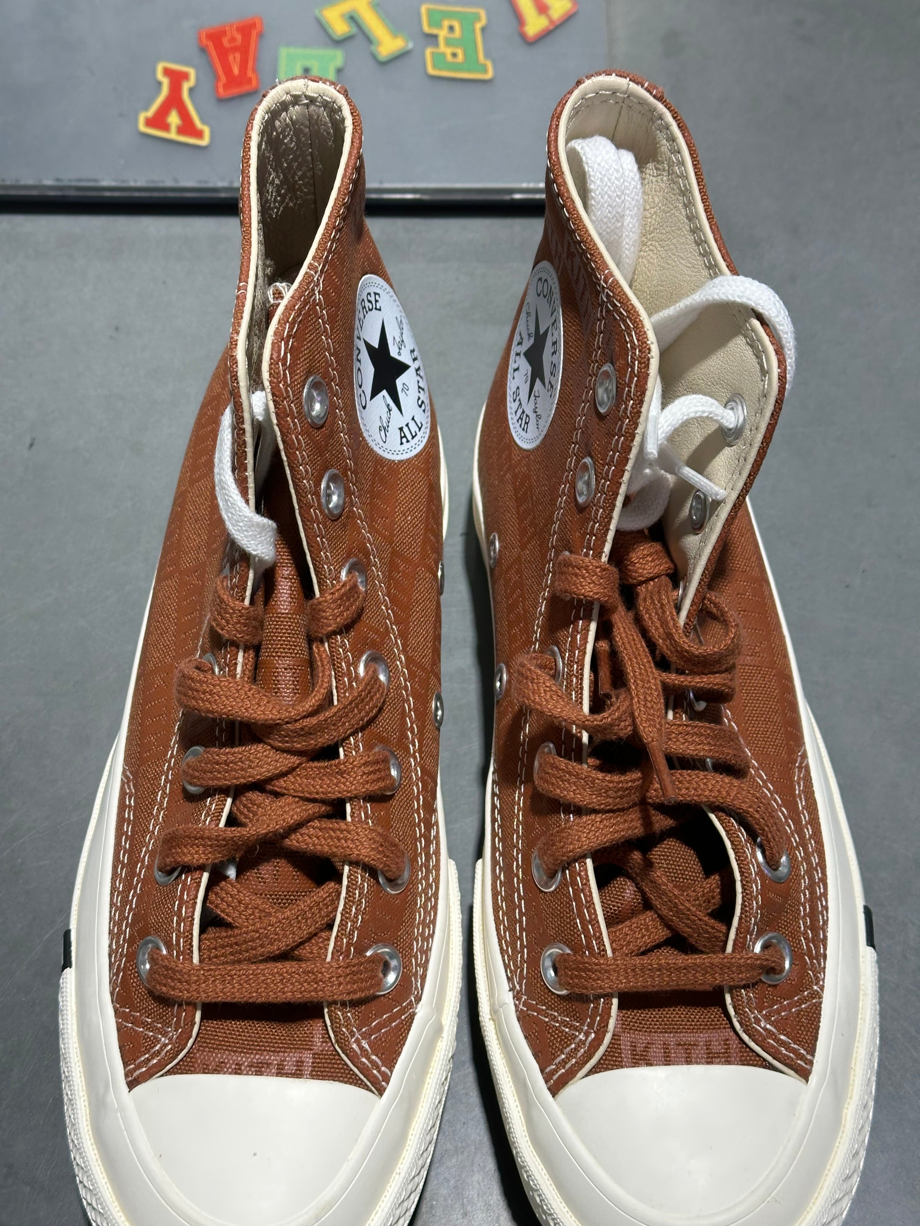 Converse x Kith Chuck 70 High - Gingerbread Monogram Size 5