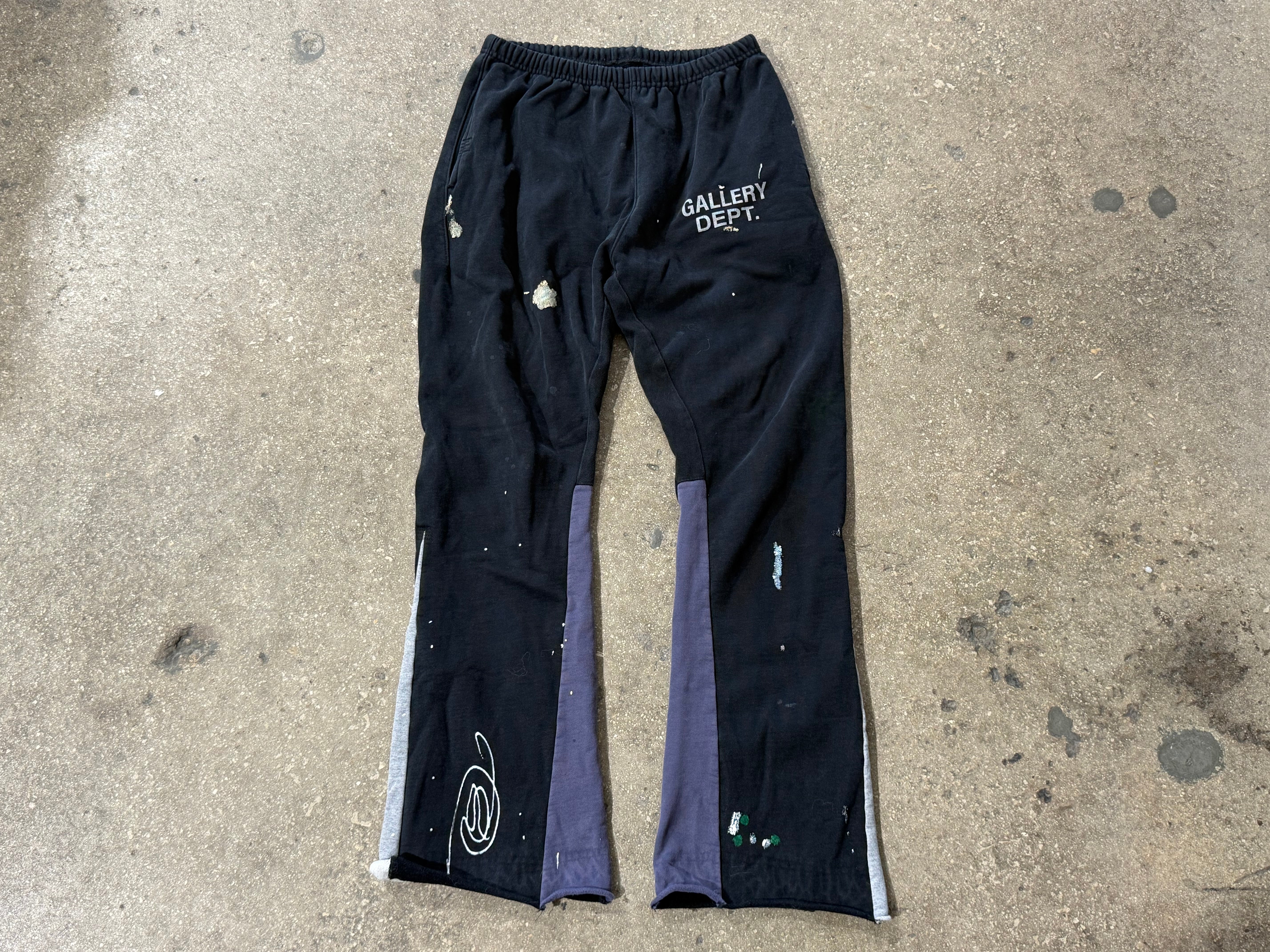 USED Gallery Dept. Flared Sweatpants - Multicolor Size Medium