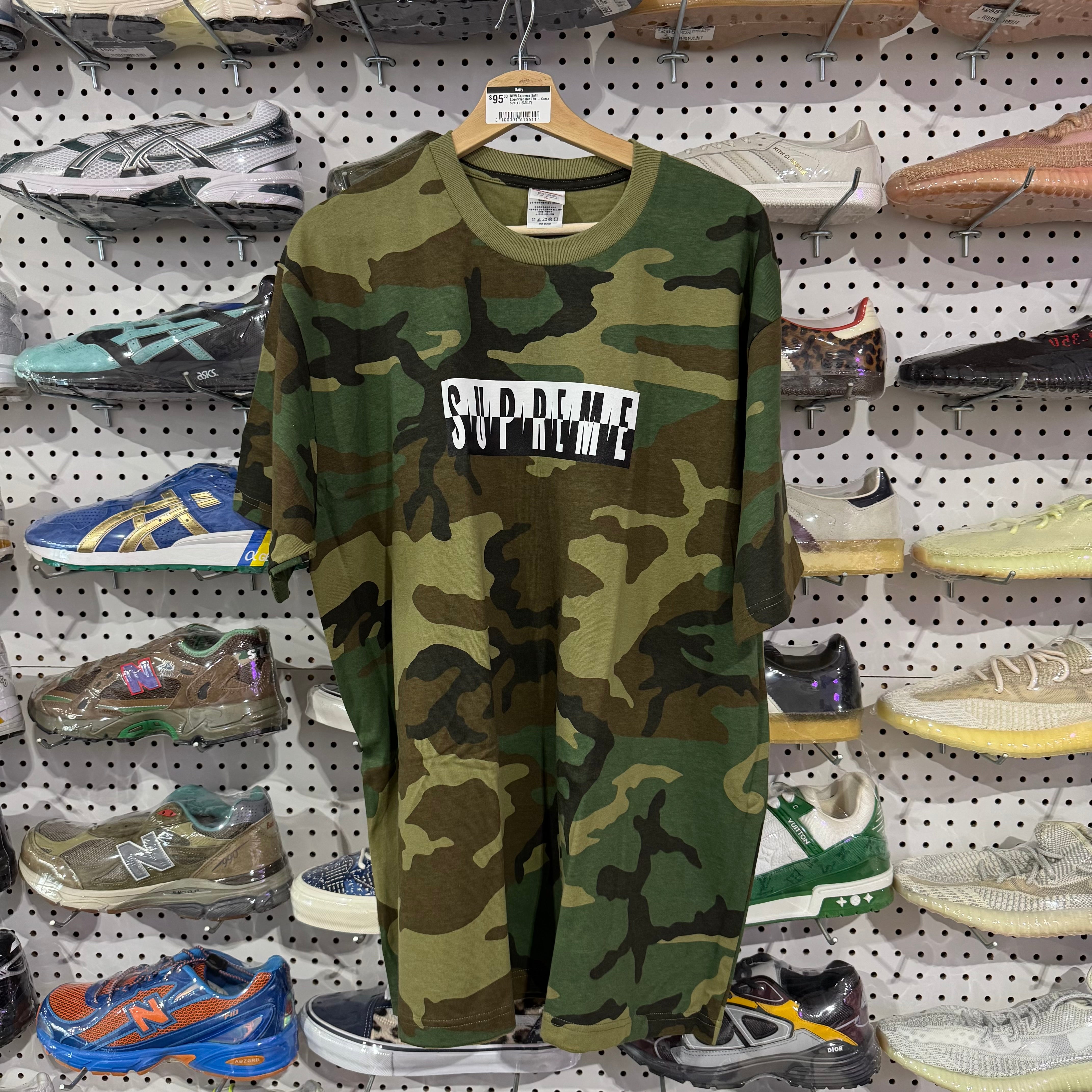 NEW Supreme Split Logo/Predator Tee - Camo Size XL